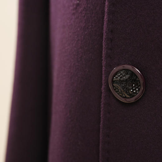 【福天华】高品质寿服毛粘女大衣（紫红、紫色）百年工艺传统寿衣 商品图3