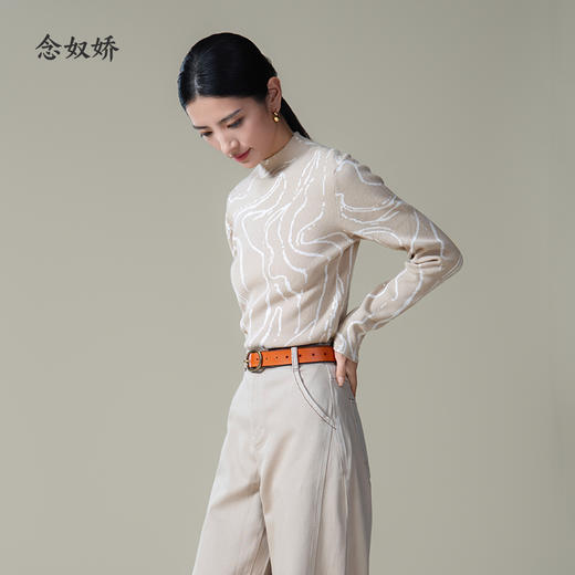【商场同款】CNK3984 双色针织衫 显瘦好穿 艺术纹路时髦单品 商品图5