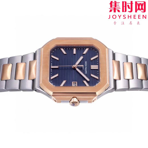 BBF百达翡丽CUBITUS系列 方形鹦鹉螺5821 间玫金蓝 小电视 丹东330一体机 男士腕表 表径45mm 商品图6