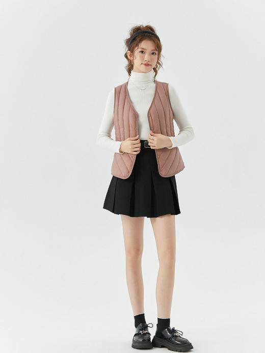 【保暖修身不显肉❗透气轻盈显气质】女士秋冬短款内胆马甲休闲保暖年轻实用口袋舒适女款马甲双面。hb 商品图3