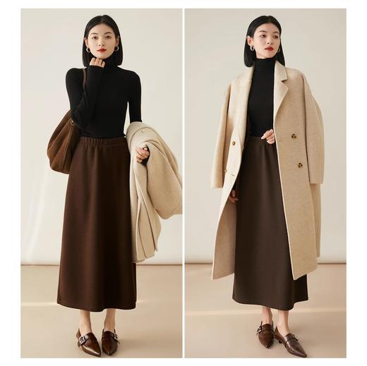 姹弥·Charming醋酸羊毛半身裙丨柔软亲肤 百搭显贵 遮肉藏胯 不挑身材 后开又设计优雅知性百搭 商品图5