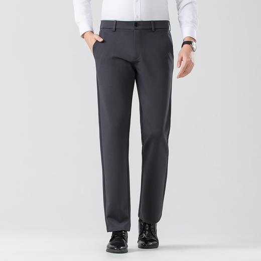 罗蒙秋冬男士休闲裤商务风通勤上班不易褪色舒适百搭立体剪裁如意腰长裤子男 商品图1