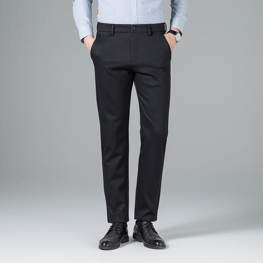 【莫代尔绵羊毛】罗蒙秋冬款休闲裤男士混纺针织不易起皱裤子磨毛内里舒适长裤子 商品图2