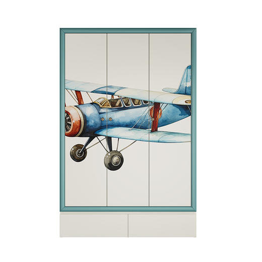 喜梦宝云翼系列双门衣柜松木实木多层免漆饰面环保耐用 商品图2