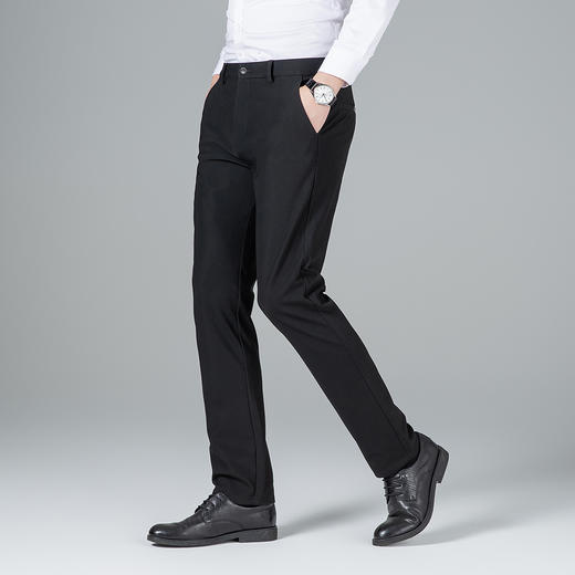 罗蒙冬季加绒休闲裤男士商务版如意腰不勒肚舒适保暖显腿长通勤百搭长裤 商品图4