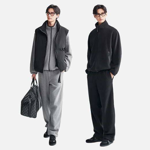 棉仓367808008-抗静电轻暖立领抓绒外套 商品图4