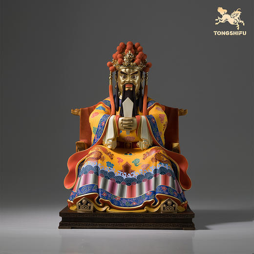 铜师傅《龙五爷》客厅 桌面全黄铜泥金财神  家居纯手绘菩萨摆件 商品图3