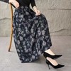 2025秋冬季新款高腰复古文艺半身裙显瘦中长款长裙印花碎花半身裙 商品缩略图0