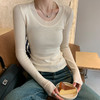 【高品质】羊毛蚕丝圆领显瘦针织衫 商品缩略图2