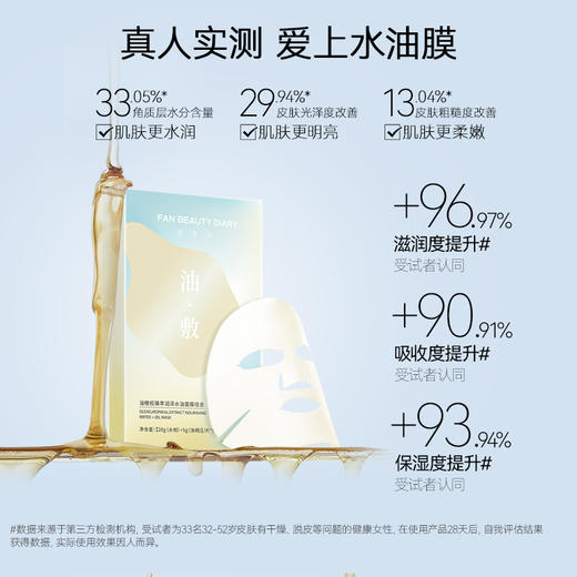 FAN BEAUTY DIARY 油橄榄臻萃润泽水油面膜组合/盒（全英文标） 商品图4