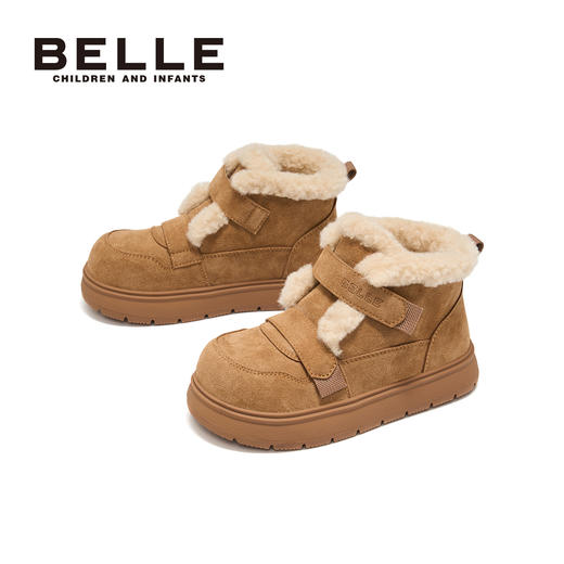 测评优品-百丽 儿童加绒保暖雪地靴 棉鞋 商品图3