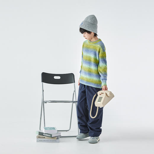 蓝汽水花纱毛衣801B258054JX 商品图3