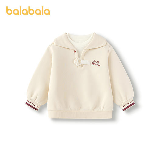 巴拉巴拉宝宝卫衣假两件女童装秋冬2025新款上衣甜美 商品图4