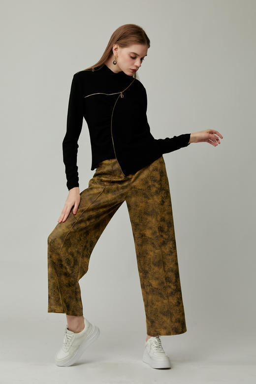 SAFICOO 休闲率性 宽松H版型 高收腰阔腿裤 商品图0