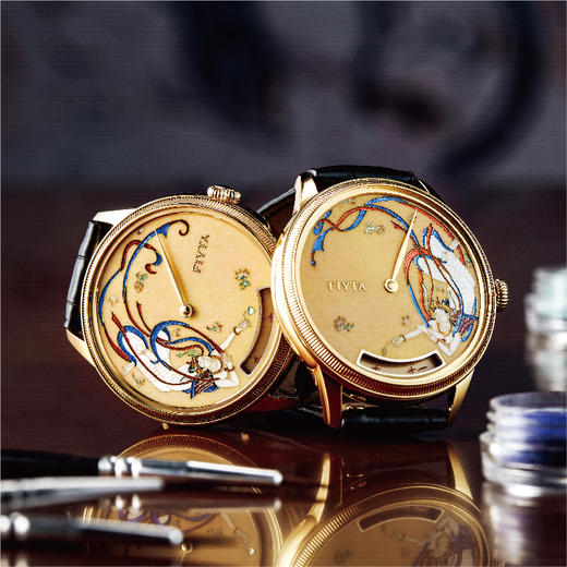 飞亚达大师系列敦煌主题“飞天”手工掐丝珐琅限量版机械腕表GA886023.GQB 商品图1