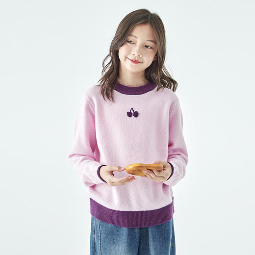 棵初撞色樱桃毛衣801K258070CD 商品图4