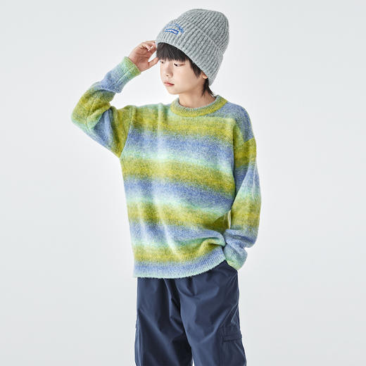 蓝汽水花纱毛衣801B258054JX 商品图2