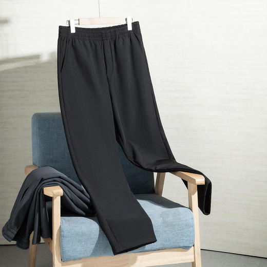 罗蒙男士针织阔腿直筒加绒休闲长裤北极长绒贴心呵护加倍保暖舒适百搭长裤 商品图5