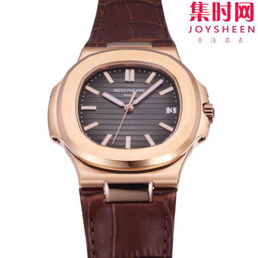 BBF百达翡丽鹦鹉螺系列 鹦鹉螺5711皮带款 全玫金灰盘 丹东324一体机 男士腕表 表径40mm 商品图2