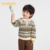 【商场同款】巴拉巴拉宝宝毛衫男童提花针织衫秋冬2025新款套头衫 商品缩略图1
