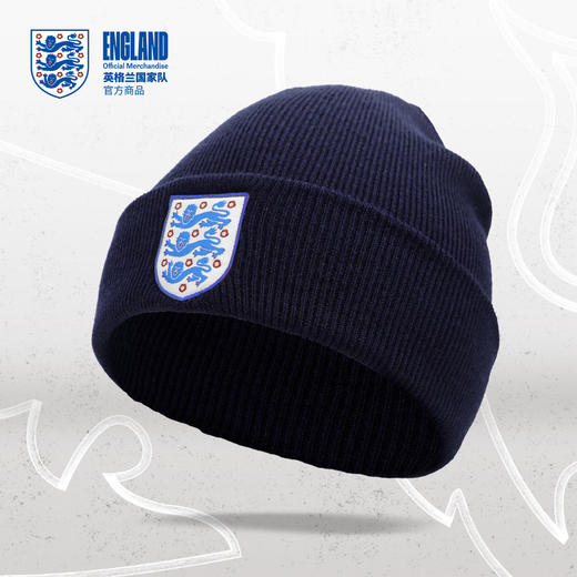 【官方正版】英格兰国家队 | 队徽毛线帽秋冬保暖百搭冷帽 商品图0