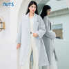 NUTS商场同款冬款气质百搭通勤蓝色双面毛呢大衣长外套女4441501A1 商品缩略图3