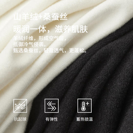 棉仓367898002-羊绒蚕丝抓绒打底衫 商品图3