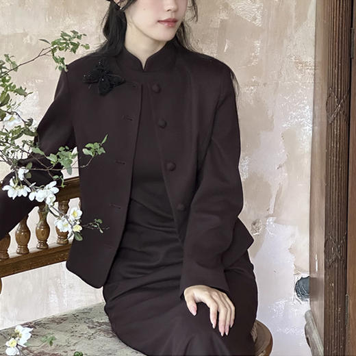 裁缝学苑AQ561新中式无袖旗袍小套装纸样女装复古立领修身外套两件套样板 商品图5