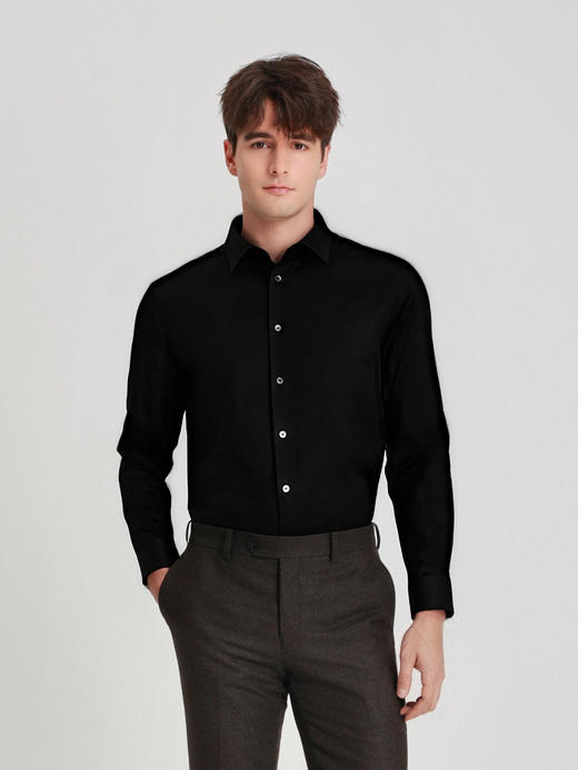 callisto白色高支长绒棉衬衫意式领衬衫 商品图7