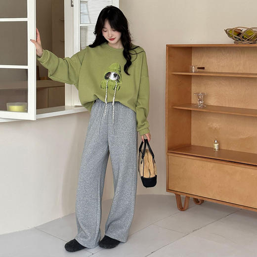 【热销5万条】加绒加厚两穿休闲阔腿卫裤 商品图4