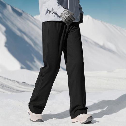 罗蒙冬季保暖羽绒裤男女同款情侣加厚舒适直筒个性拉链设计百搭长裤子 商品图5