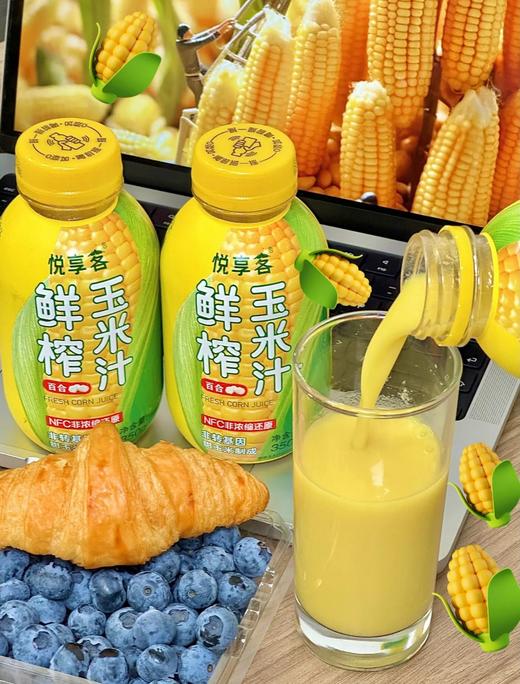 【悦享客nfc鲜榨玉米汁】✅北纬38°黄金种植带甜玉米  ✅NFC技术，1瓶≈1.5根玉米  ✅无农药 0香精色素防腐剂，配料表更干净-SJMY 商品图6