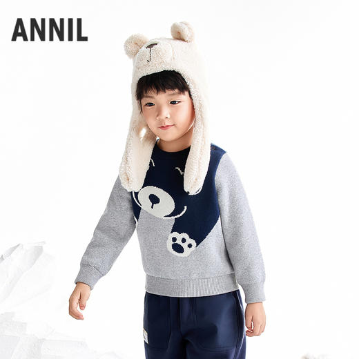 【实体店同款】男童圆领针织上衣冬季新款安奈儿童装XB544023 商品图2