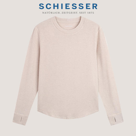 【莱赛尔绵羊毛打底外穿】SCHIESSER德国舒雅女士圆领长袖莱赛尔绵羊毛腈纶混纺面料打底衫保暖260g31/26178U 商品图1