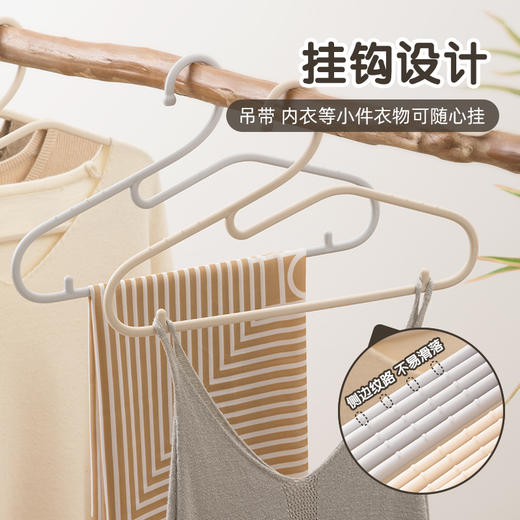 【茶花】天鹅斜口护领衣架防滑衣架家用收纳挂无痕防滑耐用衣柜整理晾衣架 商品图4