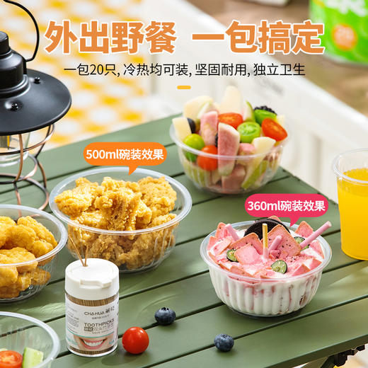 【茶花】一次性塑料碗露派对聚会饭碗营野炊烧烤碗 商品图3