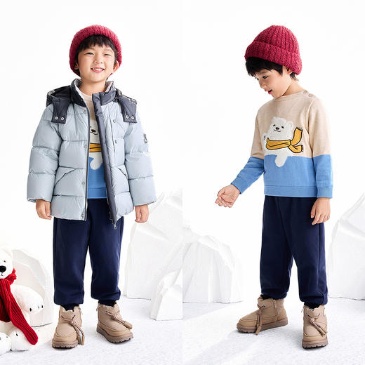 【实体店同款】男童针织夹裤冬季新款安奈儿童装XB546037 商品图3