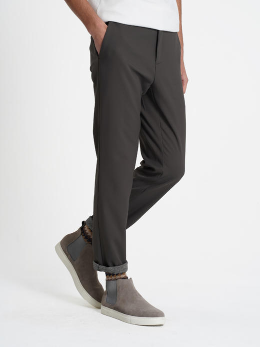 callisto咖啡色聚酯纤维混纺休闲裤 商品图3