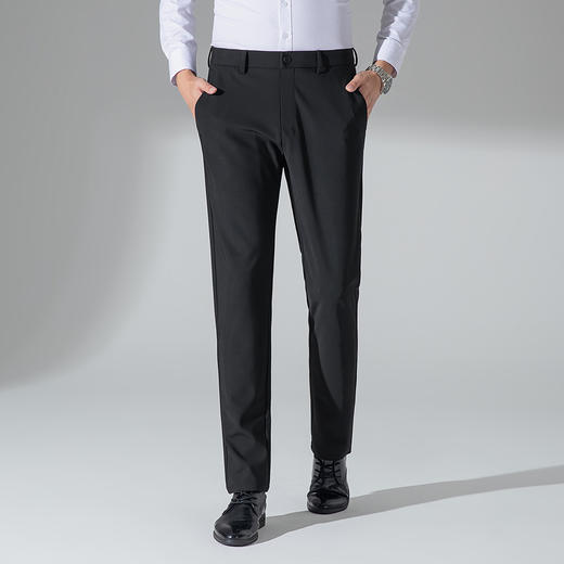 罗蒙冬季加绒男士休闲裤保暖舒适不易掉色轻商务风版型通勤上班休闲长裤子男 商品图2