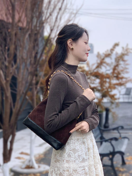 【百图lulu定制】【羊毛桑蚕丝T恤】九色 半高领 羊毛桑蚕丝 长袖T恤 商品图10