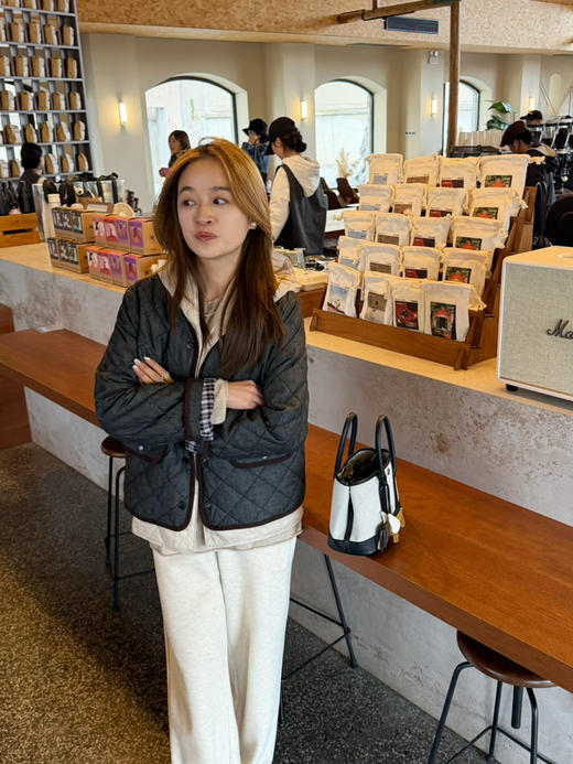 2510413    z菱形格 短款棉服 土壤牛仔 软糯 商品图9