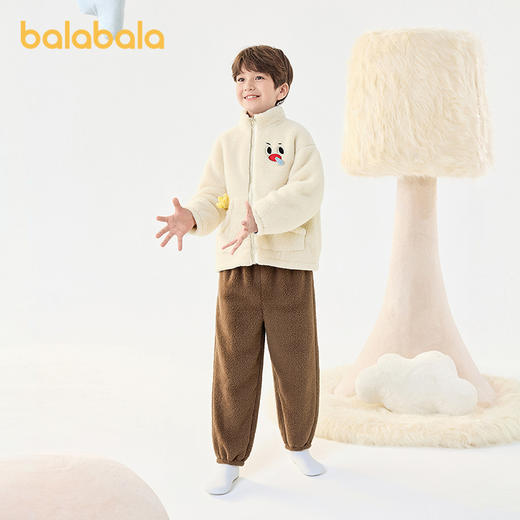 【商场同款】巴拉巴拉儿童家居服套装男童2025冬季新款珊瑚绒保暖 商品图2