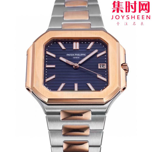 BBF百达翡丽CUBITUS系列 方形鹦鹉螺5821 间玫金蓝 小电视 丹东330一体机 男士腕表 表径45mm 商品图2