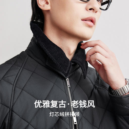 棉仓367814002-3M新雪丽老钱风绗棉夹克男秋冬宽松巴恩 商品图1