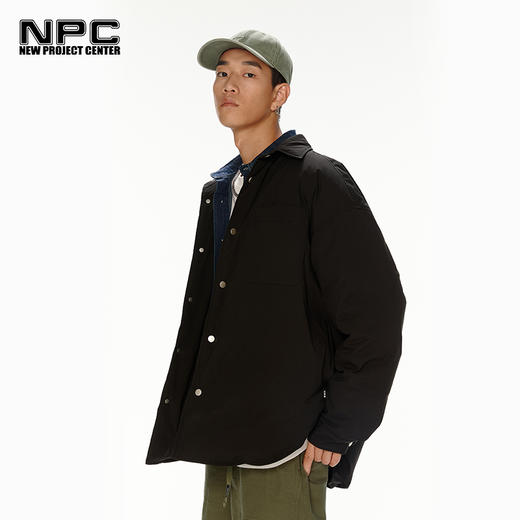 NPC潮牌男装字母印花简约翻领轻薄秋冬羽绒服男女同款NP27DJ20 商品图1