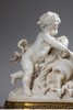 独角鹿西洋古董 19世纪法国著名雕塑家Jean-Jules Salmson签名创作小天使主题铜鎏金底座大理石雕塑作品《泉》 商品缩略图3