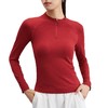 【路路精选】女款修身显瘦瑜伽服长袖t恤健身跑步户外休闲训练瑜伽上衣运动服 商品缩略图4