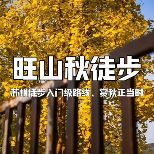 【亲子营】旺山1日徒步 | 苏州小众赏秋徒步秘境，1.5H短车程过周末 商品图0