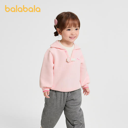 巴拉巴拉宝宝卫衣假两件女童装秋冬2025新款上衣甜美 商品图1