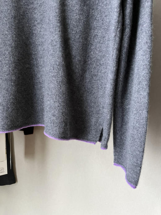 【不基础的基础】百搭噢蜜ooomeooo明线装饰羊绒衫 商品图9